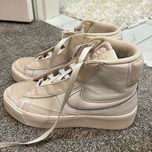 Women’s size 6 Nike Blazers cream and ivory